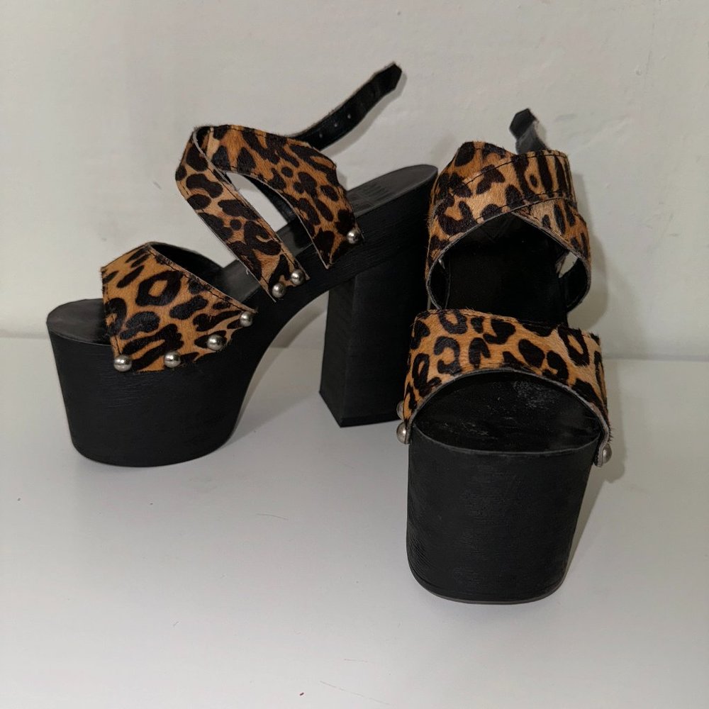 UNIF “Fever” Leopard Platform Heels